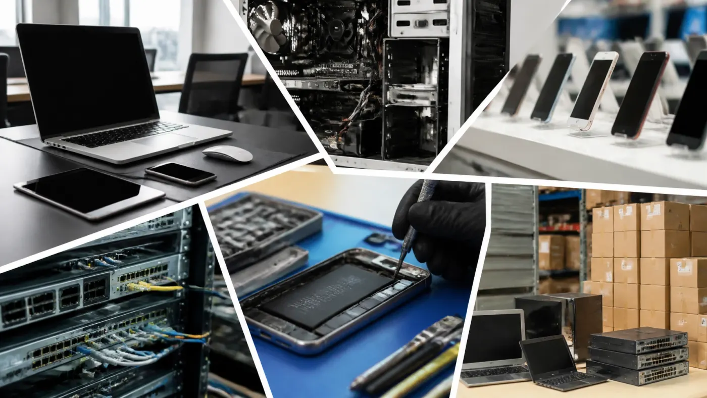 Professional laptop workstation ready for productive work